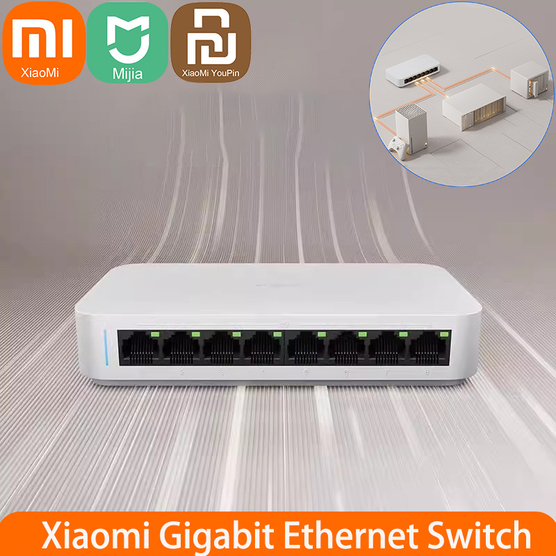 Xiaomi Hub Mijia Hub - شيومي-مي 8 منافذ مفتاح إيثرنت جيجابت