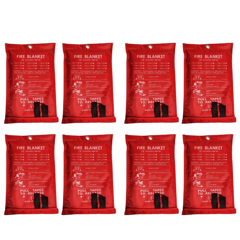 Fire Blanket Kitchen - بطانية إطفاء الحريق الطارئة B48B-8PCS، بطانية