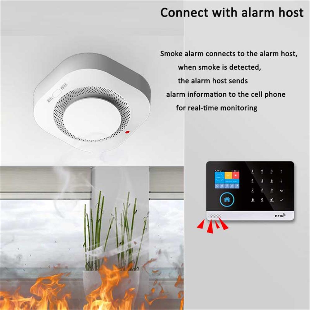 Smoke Detector Interconnected - كاشف دخان لاسلكي بتردد 433 ميجاهرتز،