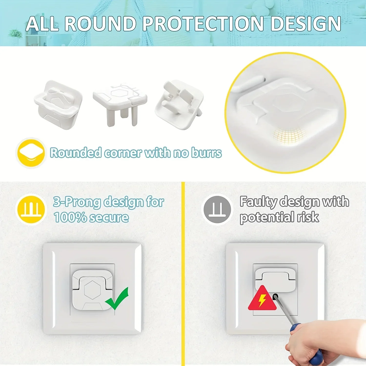 1/3/5/10/20 قطعة، أغطية لحماية - مراجعة Outlet Cover Baby وسعره