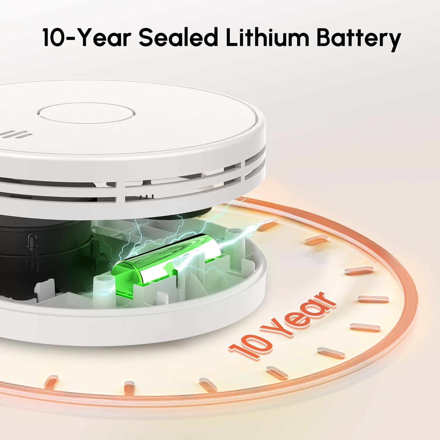 إنذار الدخان للمنزل، جهاز إنذا - مراجعة Smoke Detector Interconnected وسعره